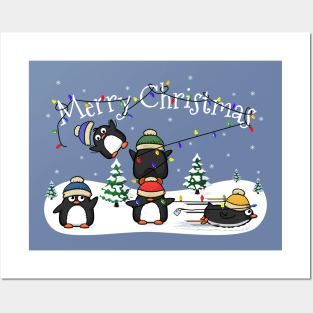 Christmas Penguins Posters and Art